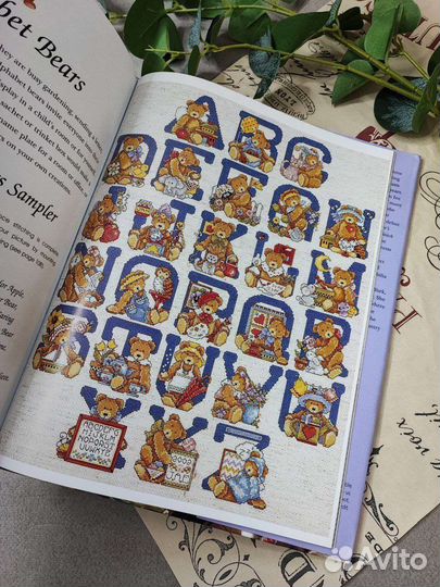 Книга Вышивка крестом Мишки тедди