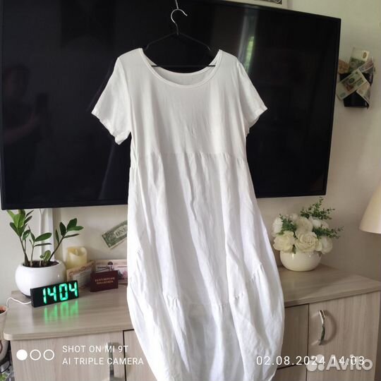 Платье белое хлопок