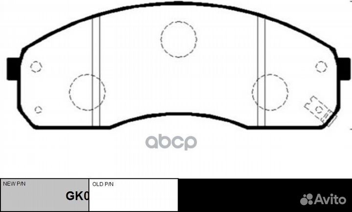 Колодки тормозные KIA carnival 2.5-3.5 99-03 пе