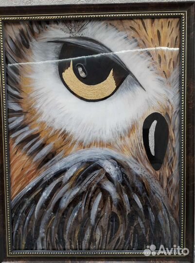 Интерьерная картина акрил смола поталь крошка