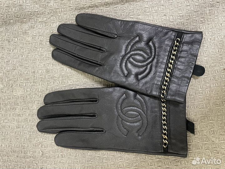 Перчатки женские кожаные новые 7.5