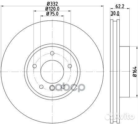 Диск тормозной BMW X5 E70/F15/X6 E71/F16 передн