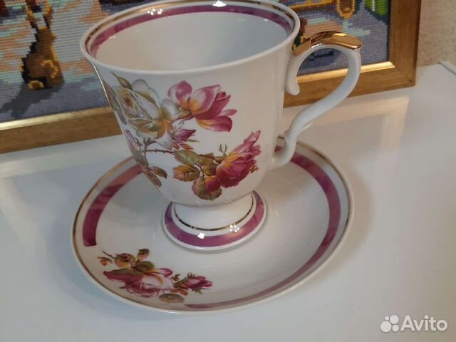 Бокал с блюдцем Дулева