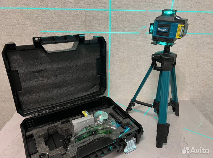 Лазерный Уровень Makita 16 линий 4D 360 нивелир