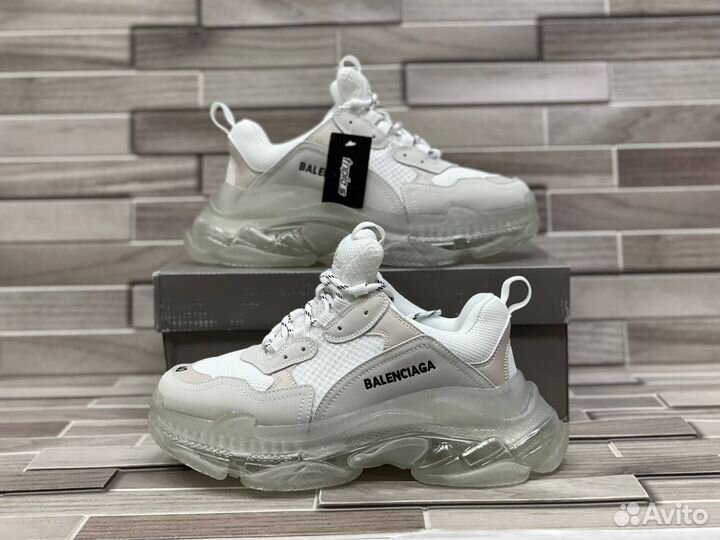 Кроссовки Balenciaga Triple-S Clear Sole White