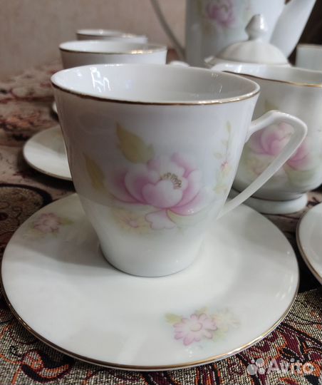 Чайно-кофейный сервиз Фарфор 1992 г