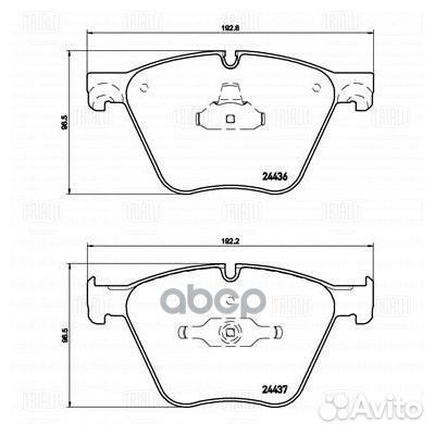 Колодки торм. для а/м BMW 5 GT (F07) (09) /7 (F