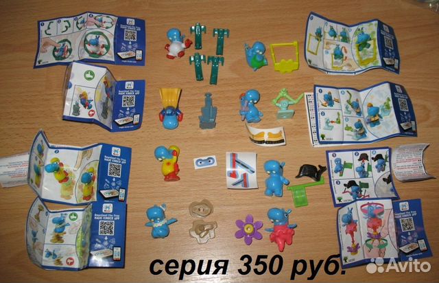 Бегемоты SE серия полная, киндер игрушки