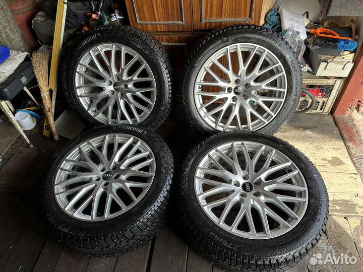 Зима Continental 275/45 R20+Литые Audi Q7 оригинал