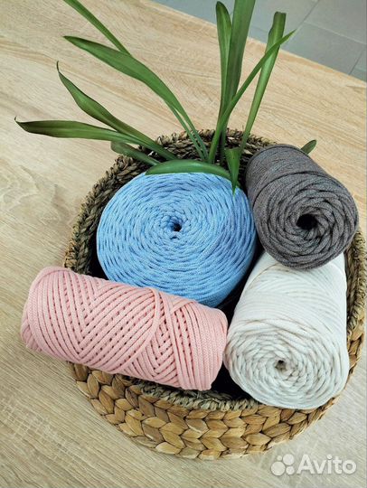 Шнур для вязания, хлопок 3 мм 300 метров