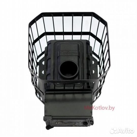 Печь банная сибирь-15 чугунная, выносной топочный