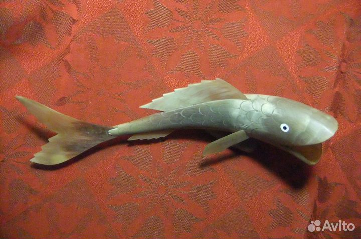 Астраханский сувенир Рыбка натуральный рог, СССР