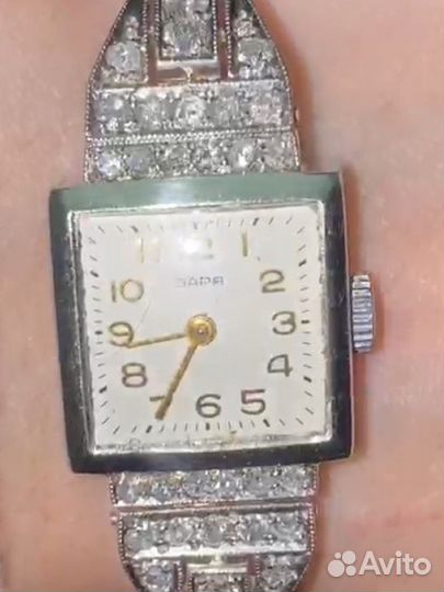 Часы Заря,Платина и бриллианты