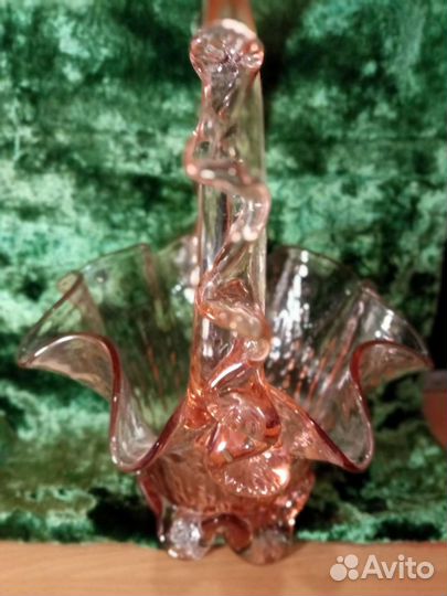 Корзина цветное стекло Карамель СССР