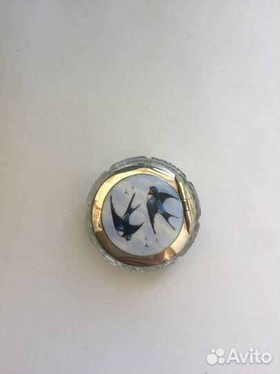 Серебрянная шкатулка с эмалью