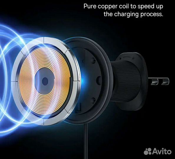 Магнитный держатель с зарядкой MagSafe Baseus 15W