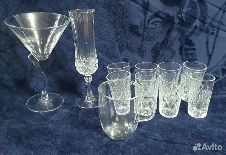Рюмки, бокал - стекло, хрусталь