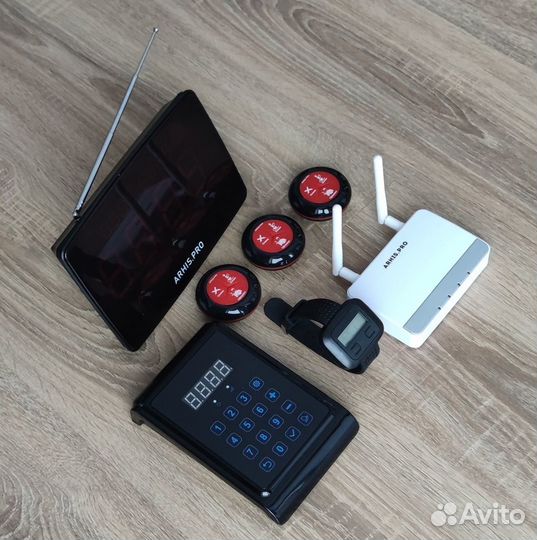 Кнопка вызова персонала, официанта, мастера и часы