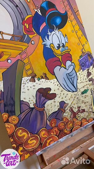 Картина Скрудж деньги Alec Monopoly копия арт