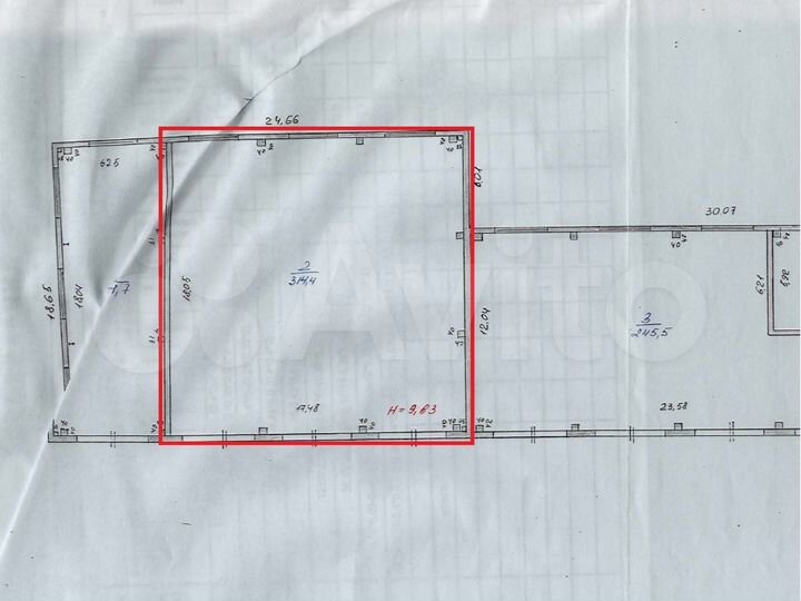 Сдам складское помещение, 314.4 м²