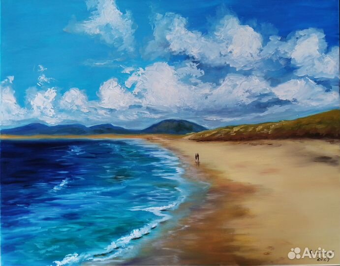 Золотое побережье. Масло/холст/подрамник/лак 60х80