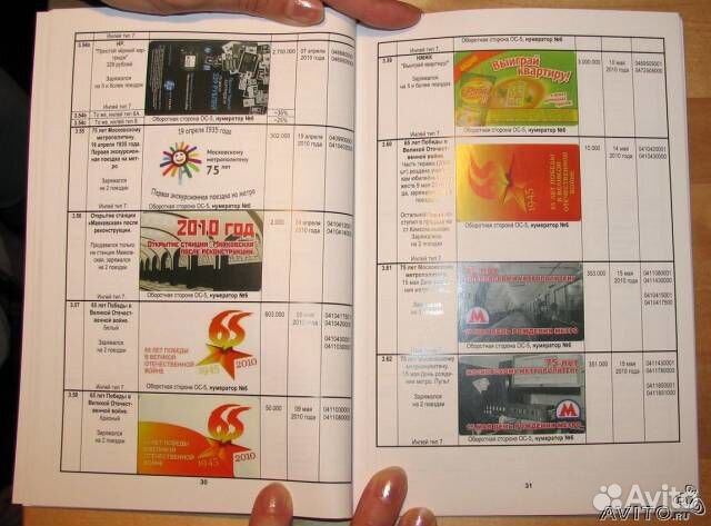 Каталог билетов Московского метро 2007-2011