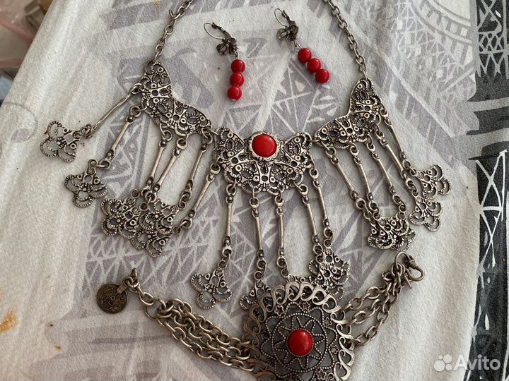 Бусы колье браслет серьги