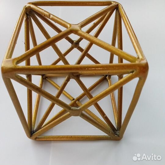 Куб Метатрона золотистый оберег