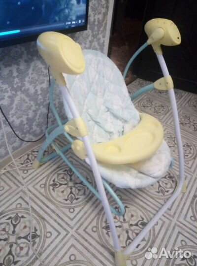 Детские электронные качели шезлонг