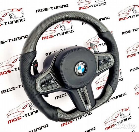 Руль + подушка BMW 3 серия G20 стиль M карбон M3