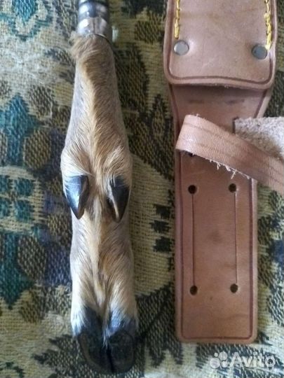 Нож с ножнами Козья ножка времён СССР