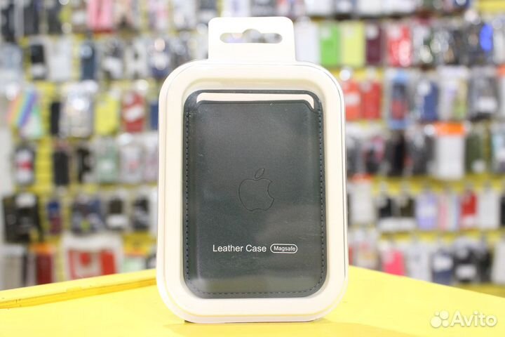 Чехол Apple Leather Wallet с MagSafe (Black)