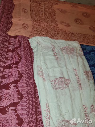 Парео Индия красивые с мантрами и рисунком Хл 100