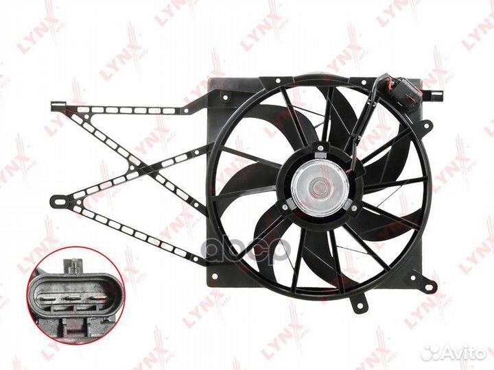 Вентилятор радиатора с кожухом RF1637 lynxauto