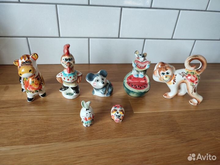Статуэтки животных майолика
