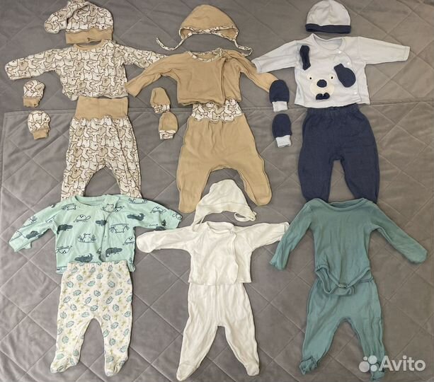 Пакет вещей для новорожденного мальчика 56-62