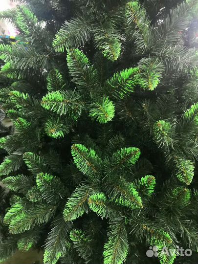 Ель Елка Искусственная 2.50м с зелеными кончиками