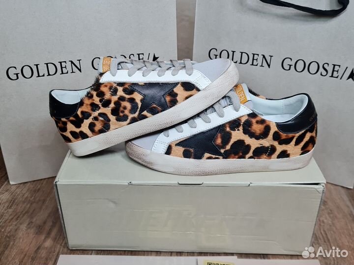 Кеды Golden Goose леопардовые