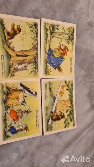 Открытки СССР Буратино 1955 год