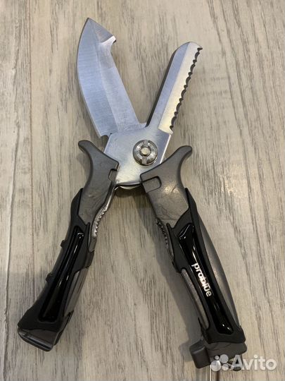 Нож-ножницы Tecline для дайвинга и подводной охоты