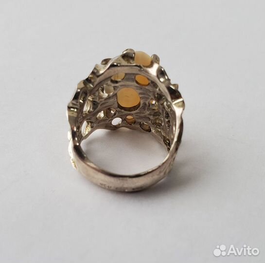 Кольцо авторское перламутр серебро 925