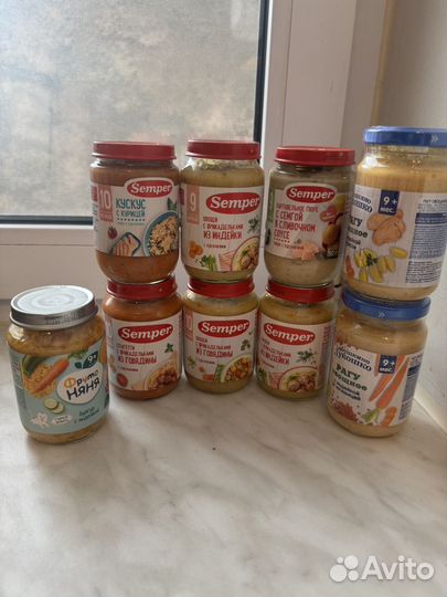 Детское питание пюре разное