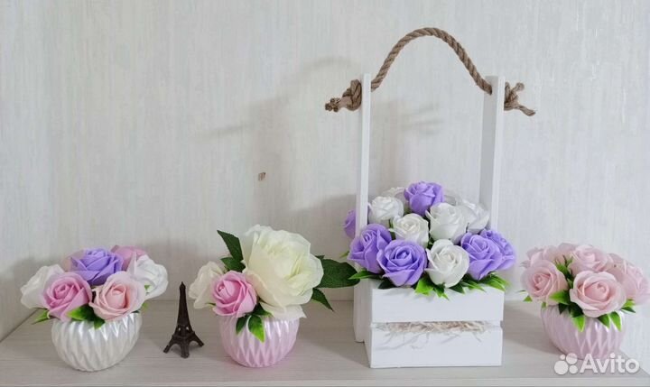 Букет из мыльных роз