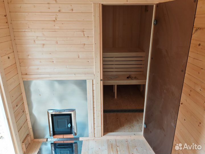 Мобильная баня из бруса под ключ