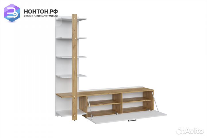 Тв-тумба Techno TV-001 дуб крафт золотой / белый г