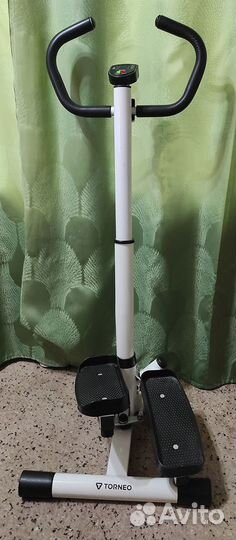 Мини степпер torneo S-221 tempo с ручкой, белый