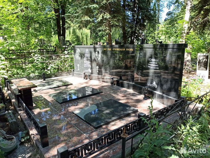 Памятники, укладка плитки, ограды