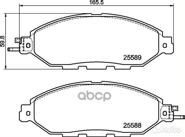 Колодки тормозные дисковые перед NP2088 NIS