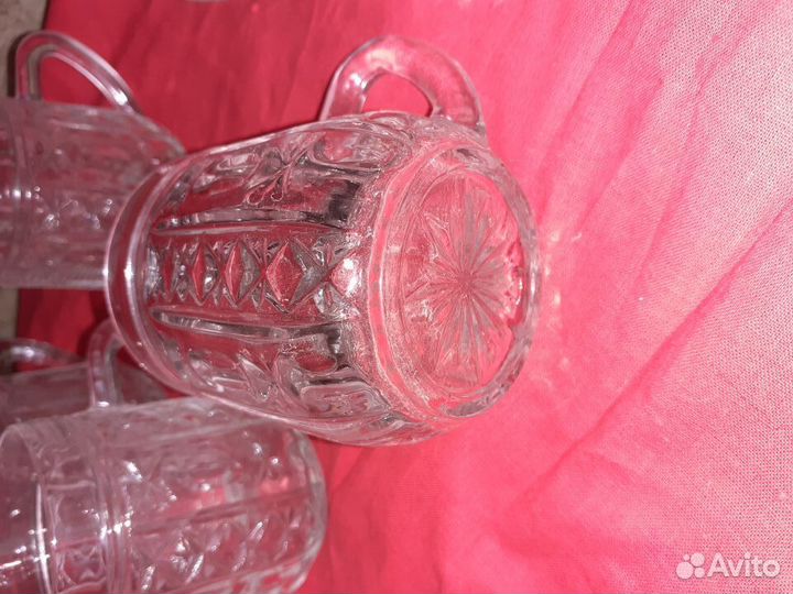 Набор стеклянных кружек СССР Завод Армавир. 8шт