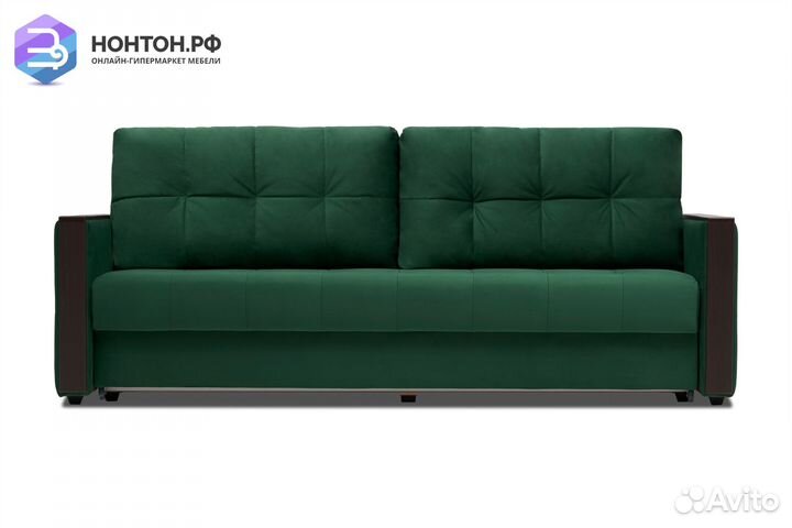 Диван еврокнижка Инсайд 3-х местный изумрудный